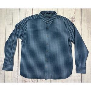 Fish Hippie Shirt Men's Size XL Button Up Solace Collection Plaid Long Sleeve